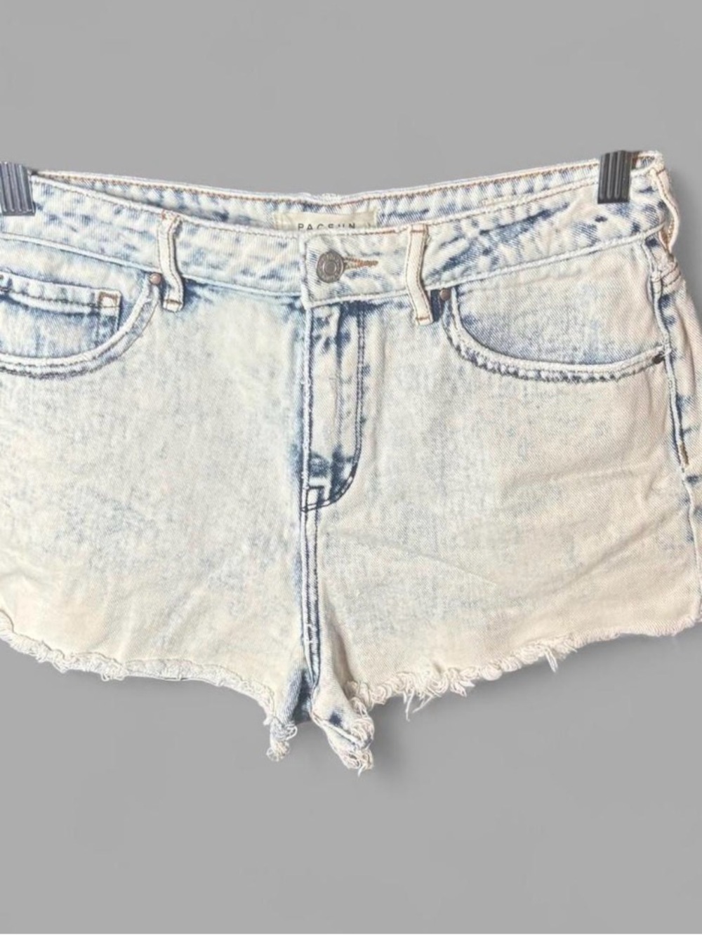 PacSun High Rise Acid Wash Denim Shorts - Size 27